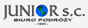 logo Junior na szarym tle
